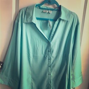 Cato Teal Button-Up
